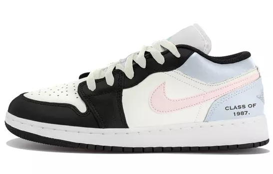 Кроссовки Air Jordan 1 Vintage Basketball Shoes Women's Low-top Blue/pink, голубой