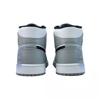 Кроссовки Air Jordan 1 Vintage Basketball Shoes Men Mid-top Gray, темно-серый