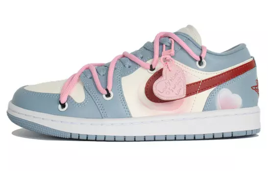 Кроссовки Air JORDAN 1 Vintage Basketball Shoes Women's Low-Top Blue White