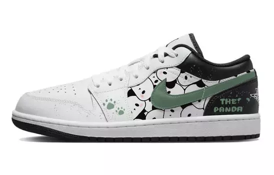Кроссовки Air Jordan 1 Vintage Basketball Shoes Men Low-top White/black, белый