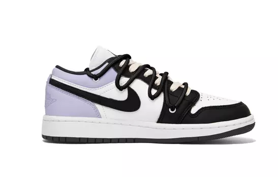 Кроссовки Air Jordan 1 Vintage Basketball Shoes Women's Low-top Black/purple, фиолетовый