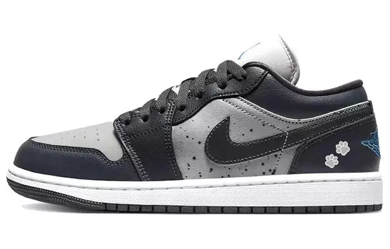 Кроссовки Air Jordan 1 Vintage Basketball Shoes Unisex Low-top Black/grey, черный