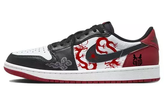 Кроссовки Air Jordan 1 Vintage Basketball Shoes Women's Low-top Red/Black, красный