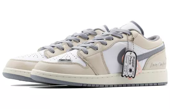 Кроссовки Air Jordan 1 Vintage Basketball Shoes Women's Low-top Beige/White, цвет Off White