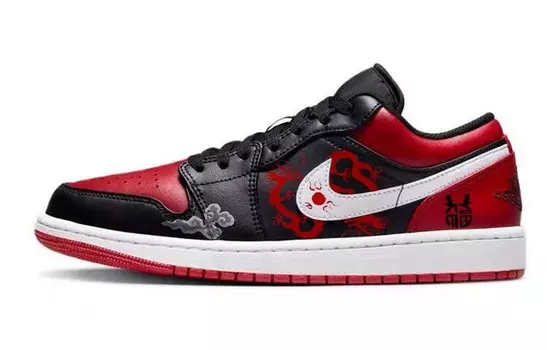 Кроссовки Air Jordan 1 Vintage Basketball Shoes Women's Low-top Red/Black, красный