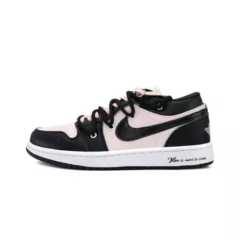 Кроссовки Air JORDAN 1 Vintage Basketball Shoes Women's Low-Top Black Pink