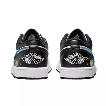 Кроссовки Air Jordan 1 Vintage Basketball Shoes Men Low-top White/Black/Blue, черный