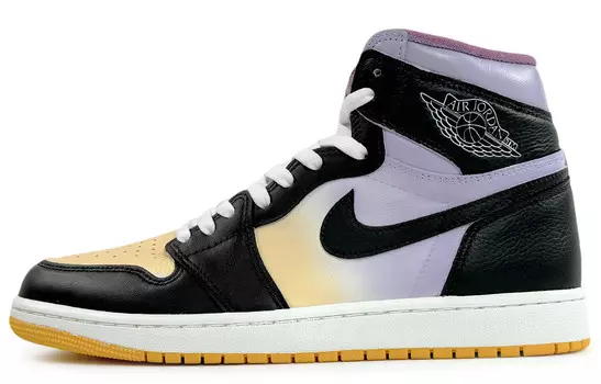 Кроссовки Air Jordan 1 Vintage Basketball Shoes Men High-top Purple/Yellow, черный