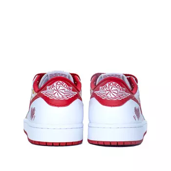 Кроссовки Air Jordan 1 Vintage Basketball Shoes Unisex Low-top White/red, белый/красный