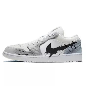 Кроссовки Air Jordan 1 Vintage Basketball Shoes Unisex Low-top White/gray, серый