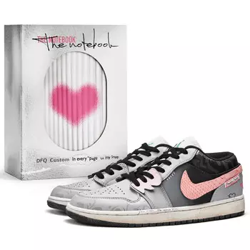 Кроссовки Air Jordan 1 Vintage Basketball Shoes Women's Low-top Gray/Pink, цвет Dusty Rose