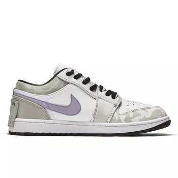 Кроссовки Air Jordan 1 Vintage Basketball Shoes Men Low-top Gray/Purple, фиолетовый