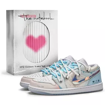 Кроссовки Air Jordan 1 Vintage Basketball Shoes Women's Low-top Blue/pink, бежевый