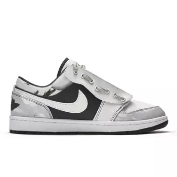 Кроссовки Air Jordan 1 Vintage Basketball Shoes Women's Low-top White/black, белый/черный