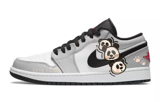 Кроссовки Air Jordan 1 Vintage Basketball Shoes Men Low-top Grey/white, серый