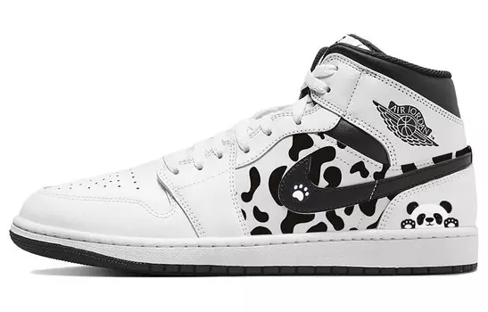Кроссовки Air Jordan 1 Vintage Basketball Shoes Men High-top Black/white, белый