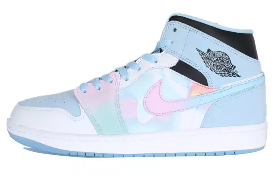 Кроссовки Air Jordan 1 Vintage Basketball Shoes Men Mid-top Blue/white, синий