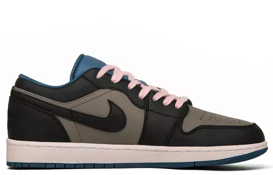 Кроссовки Air Jordan 1 Vintage Basketball Shoes Men Low-top Brown/black/pink, черный