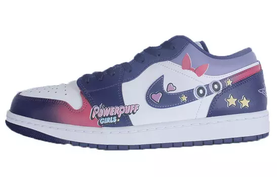 Кроссовки Air Jordan 1 Vintage Basketball Shoes Women's Low-top Purple/white, фиолетовый