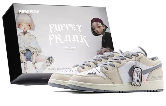 Кроссовки Air Jordan 1 Vintage Basketball Shoes Men Low-top Beige/White, цвет Off White