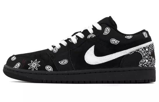Кроссовки Air JORDAN 1 Vintage Basketball Shoes Men Low-Top Black White