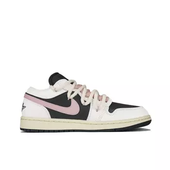 Кроссовки Air Jordan 1 Vintage Basketball Shoes Women's Low-top Black/powder, слоновая кость