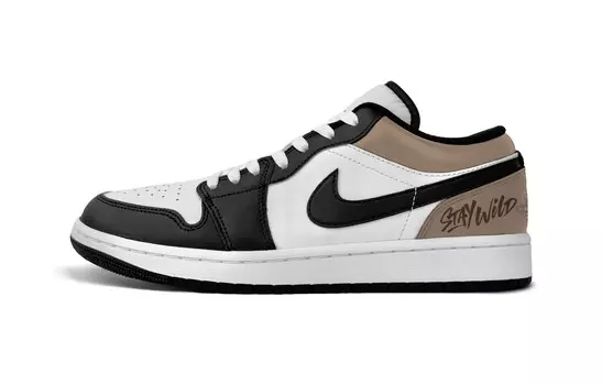 Кроссовки Air Jordan 1 Vintage Basketball Shoes Men Low-top Brown, черный/коричневый