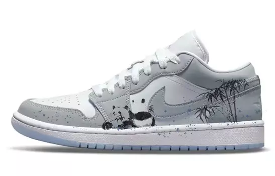 Кроссовки Air JORDAN 1 Vintage Basketball Shoes Women's Low-Top Gray White