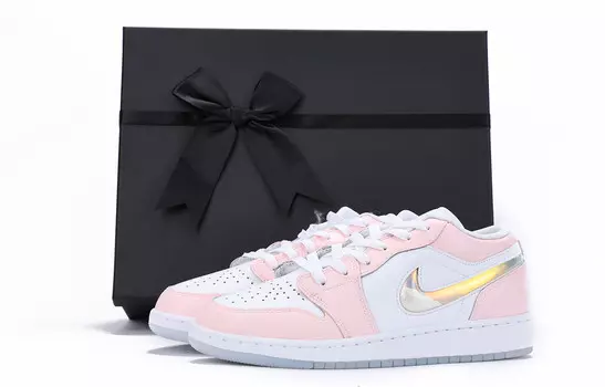 Кроссовки Air Jordan 1 Vintage Basketball Shoes Women's Low-top Powder, розовый