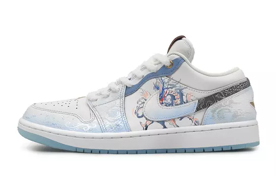 Кроссовки Air Jordan 1 Vintage Basketball Shoes Women's Low-Top White