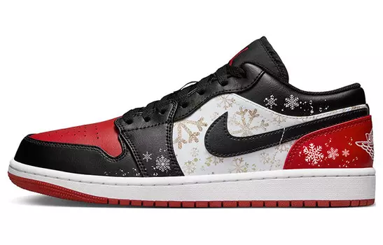 Кроссовки Air Jordan 1 Vintage Basketball Shoes Men Low-top Red/Black, красный