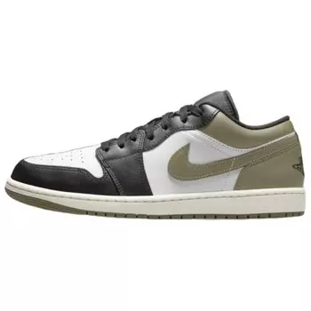 Кроссовки Air Jordan 1 Vintage Basketball Shoes Unisex Low-top Black/white/green, зеленый