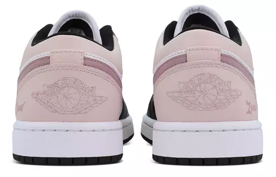 Кроссовки Air Jordan 1 Vintage Basketball Shoes Unisex Low-top Black/White/Pink, черный/розовый