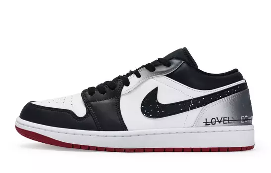 Кроссовки Air Jordan 1 Vintage Basketball Shoes Men Low-top Gray, черный/белый/серый