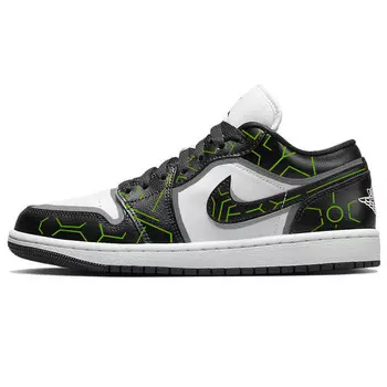Кроссовки Air Jordan 1 Vintage Basketball Shoes Women's Low-top Black/White, черный/белый
