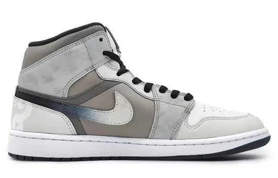 Кроссовки Air Jordan 1 Vintage Basketball Shoes Men Mid-top Green/gray, коричневый
