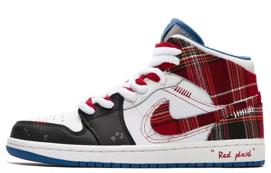 Кроссовки Air Jordan 1 Vintage Basketball Shoes Women's Mid-top Red/white/black, красный