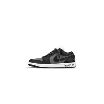 Кроссовки Air Jordan 1 Vintage Basketball Shoes Women's Low-top Black/grey, черный