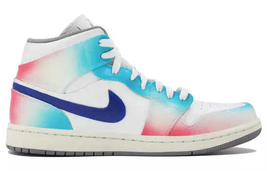 Кроссовки Air Jordan 1 Vintage Basketball Shoes Men Mid-top Deep Jungle/Bronzine/Sesame/White, красный