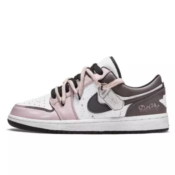 Кроссовки Air Jordan 1 Vintage Basketball Shoes Men Low-top Pink/Black, черный