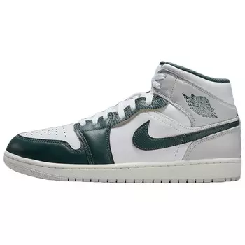 Кроссовки Air Jordan 1 Vintage Basketball Shoes Unisex High-top White/Green, зеленый