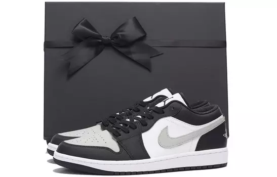 Кроссовки Air Jordan 1 Vintage Basketball Shoes Men Low-top Dark Gray, светло-серый