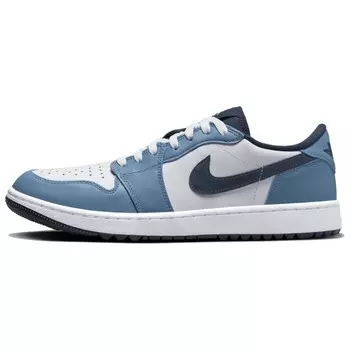 Кроссовки Air Jordan 1 Vintage Basketball Shoes Unisex Low-top Blue/White/Black, синий