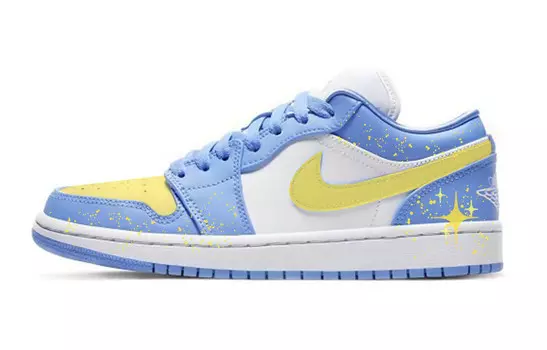 Кроссовки Air JORDAN 1 Vintage Basketball Shoes Women's Low-Top Blue White