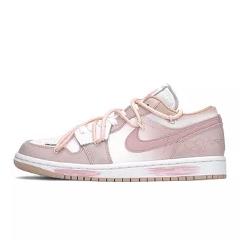 Кроссовки Air Jordan 1 Vintage Basketball Shoes Unisex Low-top White/pink, белый