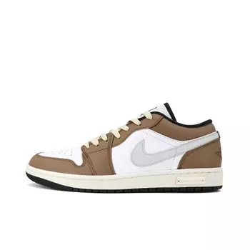 Кроссовки Air Jordan 1 Vintage Basketball Shoes Men Low-top Grey/brown/white, цвет Mocha Star Ice Cream
