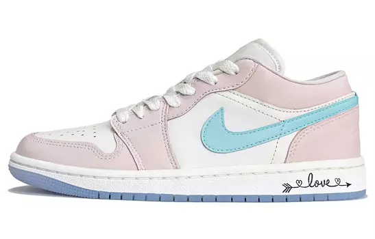 Кроссовки Air Jordan 1 Vintage Basketball Shoes Women's Low-top Blue/pink, розовый