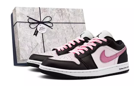 Кроссовки Air Jordan 1 Vintage Basketball Shoes Women's Low-top Black, черный