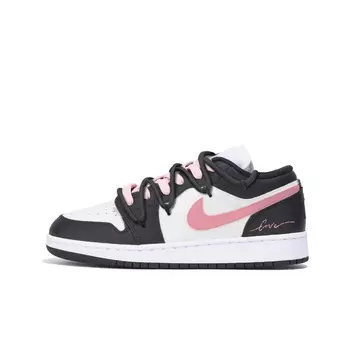 Кроссовки Air Jordan 1 Vintage Basketball Shoes Women's Low-top Black/pink/white, черный