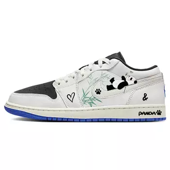 Кроссовки Air Jordan 1 Vintage Basketball Shoes Men Low-top White/black, белый